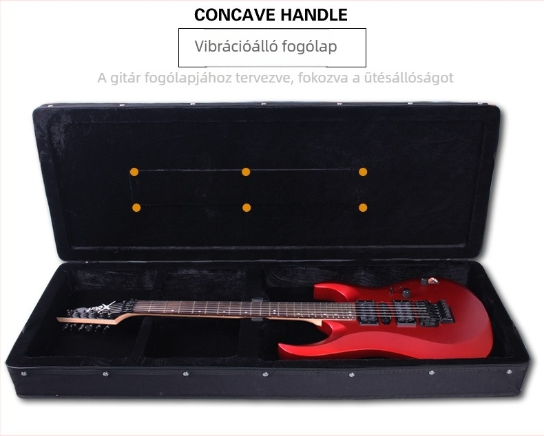Vászon elektromos gitártok, négyszögletes modell 000323, flanel bélés, gitárhoz, hangszeres doboz