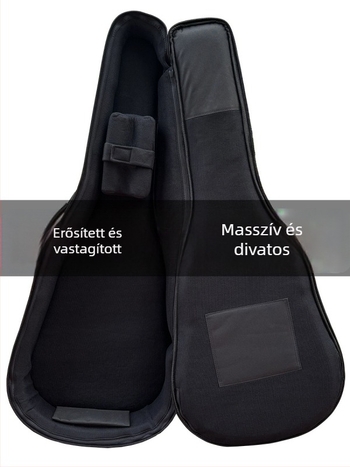 Gitár kemény tok, 40 mm vastag fleece bélésével, Oxford anyagból, gitárokhoz