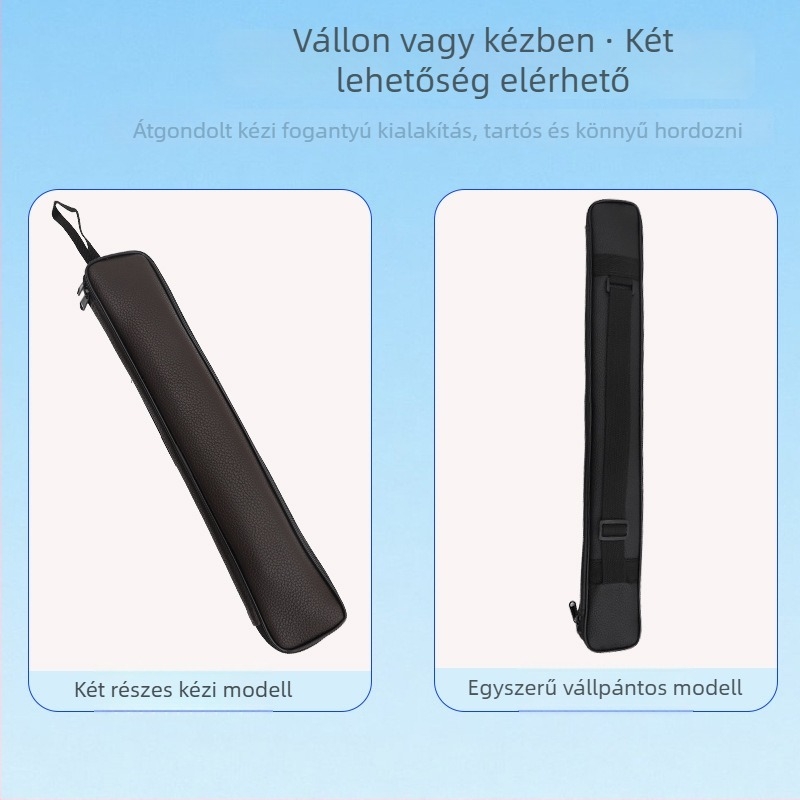 Fuvolatáska tároláshoz, PU bőr, ütésálló védelem, Dana márka, légpárnás vállpánt