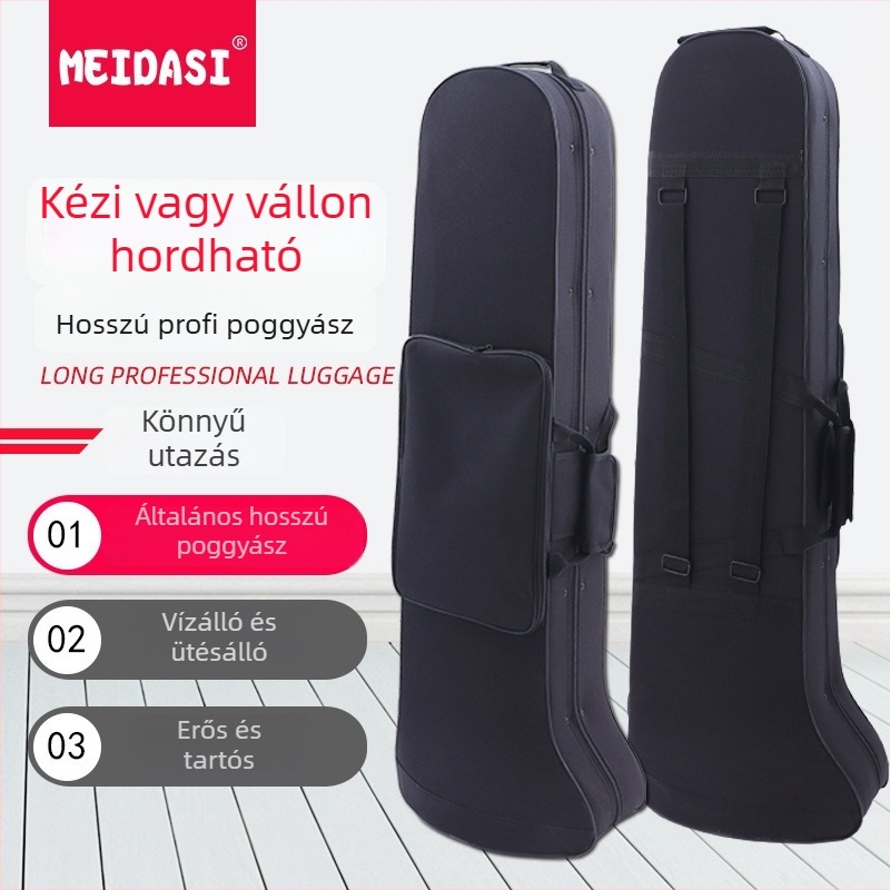 Tenor trombon hangszer táska, univerzális vállon átvihető dizájn, ütésálló és nyomásálló, hordozható otthoni tároláshoz, 2023 nyári kiadás