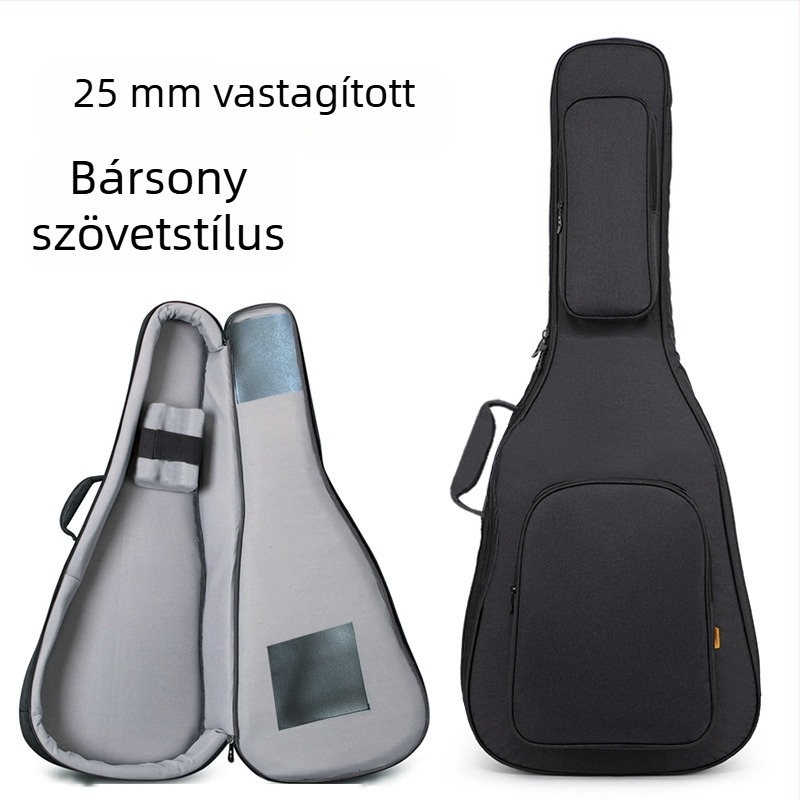 Gitár táska Oxford anyagból — vízálló, szigetelt, kopásálló, rezgéscsillapító (uniszex)
