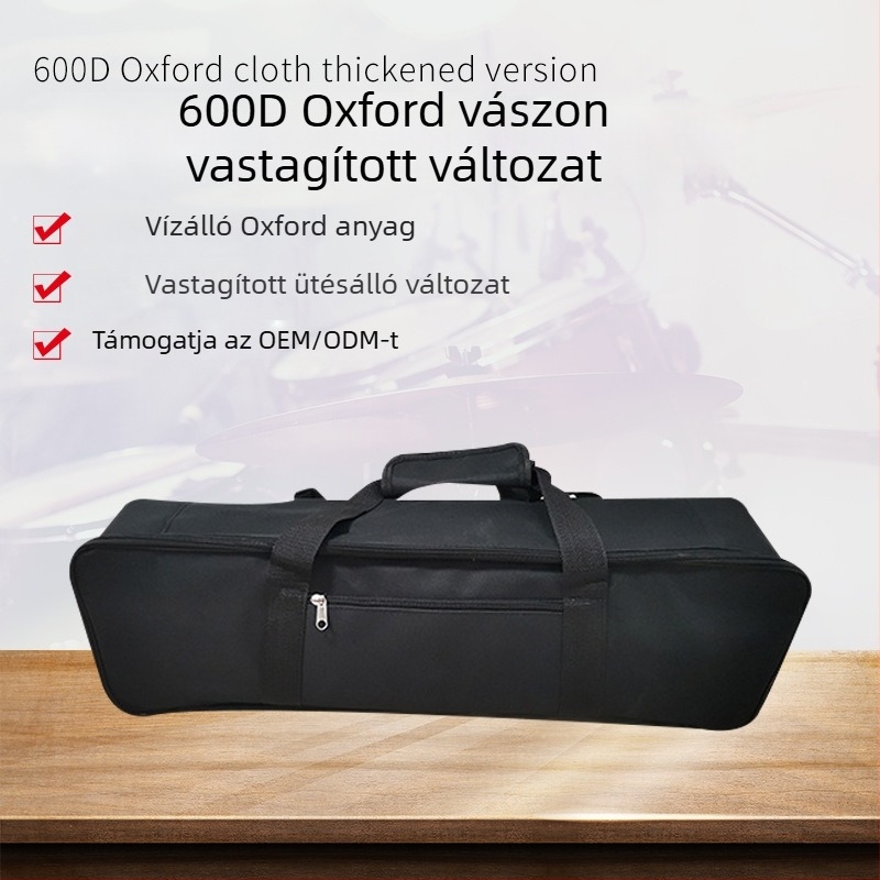 Elektronikus zongorához való hangszerzsák vastag ütésálló párnával, nagy kapacitású, 600D Oxford anyagból, lélegző és antibakteriális bélés