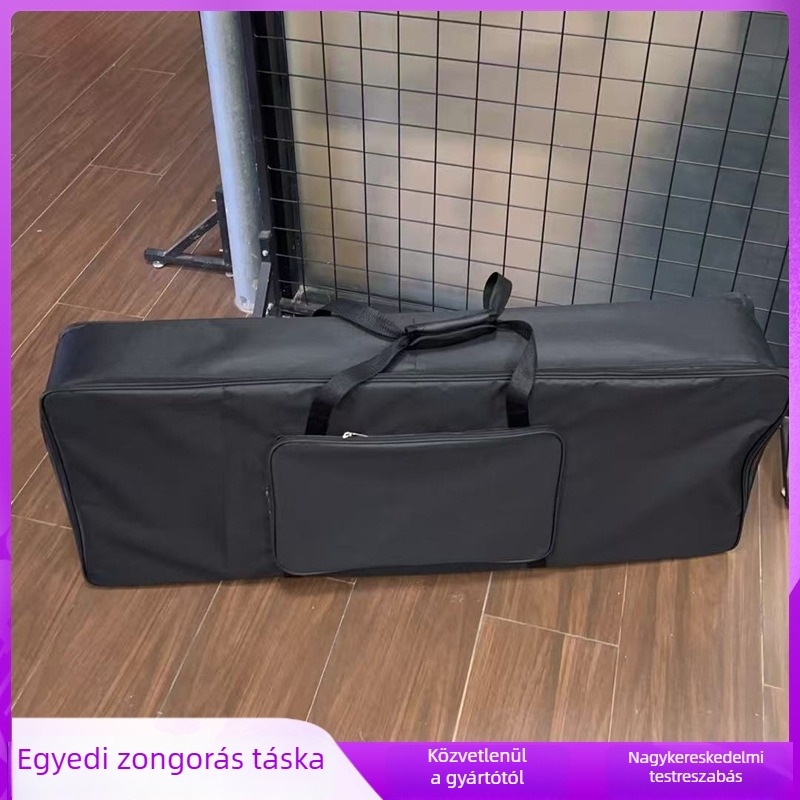 61-es billentyűs elektronikus zongora táska, vízálló kivitel, ütésálló párnázás, gyapotos belső és megerősített fogantyú