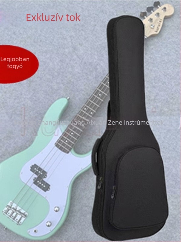 Elektromos basszusgitár táska, vastag vízálló hangszeres táska, Oxford anyag, nagy kapacitás, vállpánt légpárnával, Aixuan