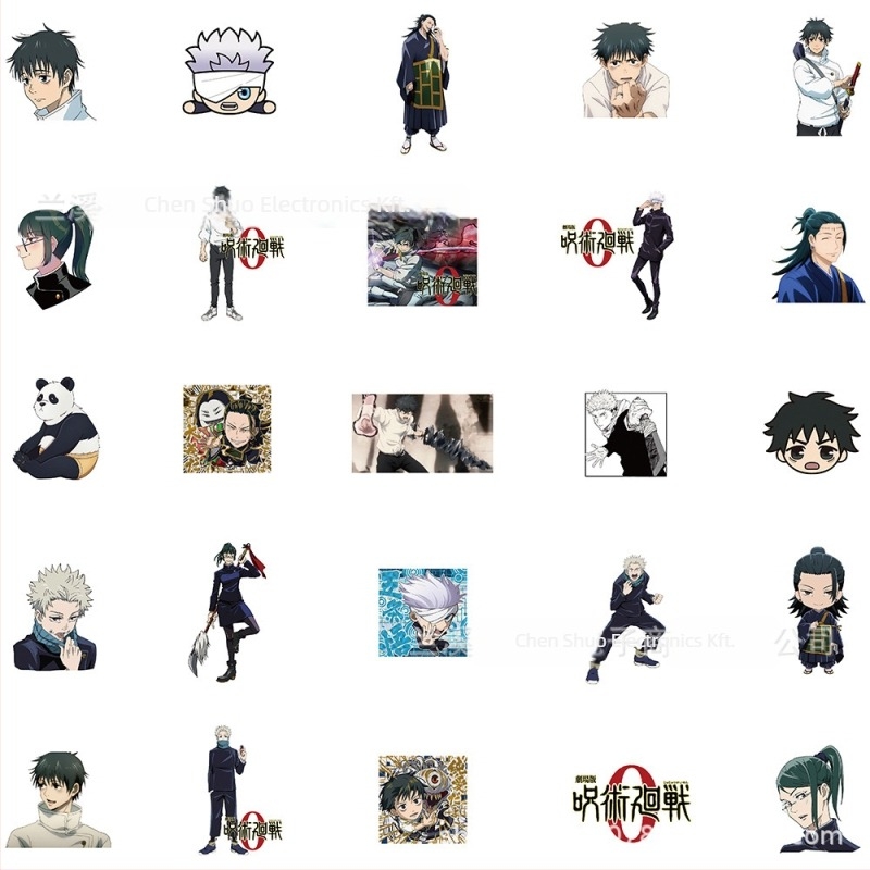 Jujutsu Kaisen matrica készlet – Spell Return War Ghost Night Show Edition, modell FE110, öntapadó, súly 25 g
