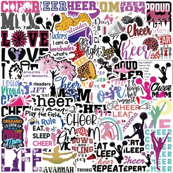 50 darab graffiti matricák Cheerleading stílusban, erős ragasztóval, sima felületekre, 4 színes nyomtatás