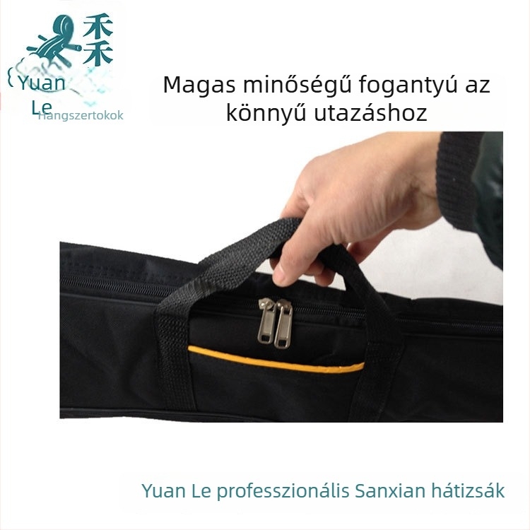 Háromhúros hangszer táska, Huidian HG007, Oxford anyag, kézi hordozó fogantyú, testreszabható nyomtatás