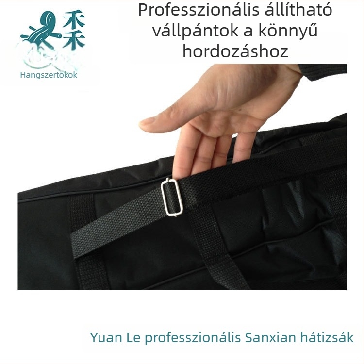 Háromhúros hangszer táska, Huidian HG007, Oxford anyag, kézi hordozó fogantyú, testreszabható nyomtatás