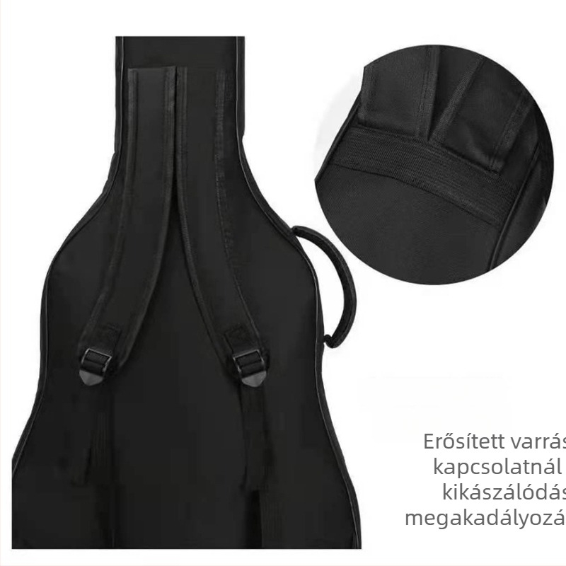 Gitár és basszus hangszer táska, Oxford anyagból, 420D bélés, görbült vállpánt, vízálló és antibakteriális