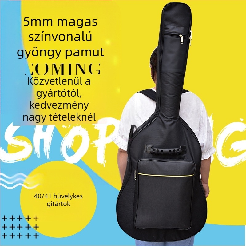 Gitártáska Carani WBD-5, 600D Oxford anyag, 200D bélés, ergonikus hátsó panel