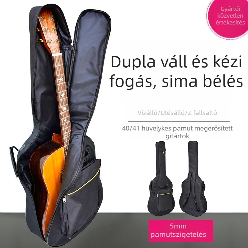 Gitártáska Carani WBD-5, 600D Oxford anyag, 200D bélés, ergonikus hátsó panel