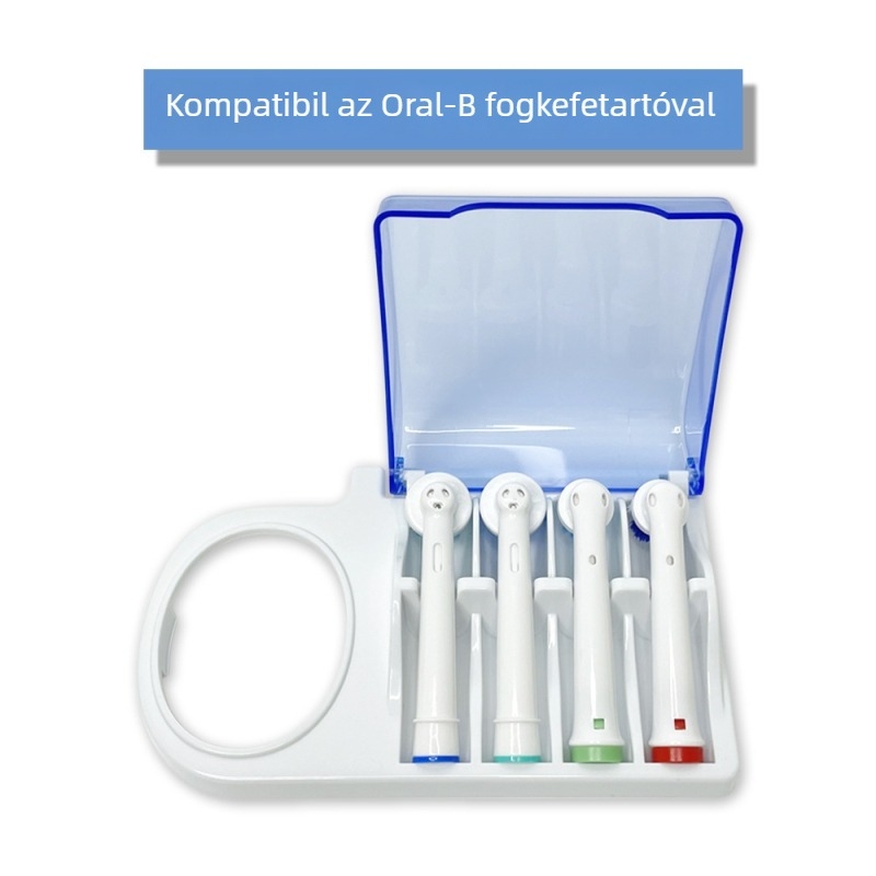 Oral-B elektromos fogkefék tartója — műanyag tárolóállvány kefetartóval, hely a kefék fejének, logó nyomtatás és testreszabás elérhető