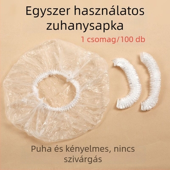 Egyszer használatos zuhanysapka felnőtteknek, PE anyag, vízálló, vastagított, hajkezelő sapka