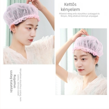 Felnőtt zuhanysapka, dupla rétegű, PE belső réteg, vízálló, modern minimalista dizájn