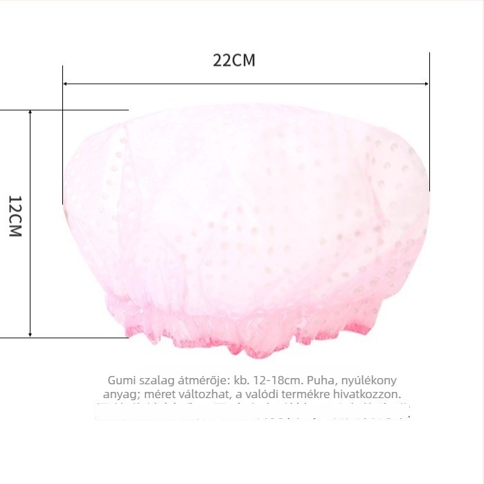 Felnőtt zuhanysapka, dupla rétegű, PE belső réteg, vízálló, modern minimalista dizájn