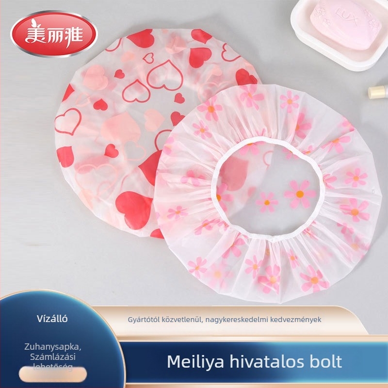 Meiliya vízálló zuhanysapka felnőtt nőknek, PEVA anyag