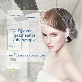 Qing Yimei egyszer használható zuhanysapka, PE anyag, logó nyomtatva, testreszabás elérhető, privát címke elérhető