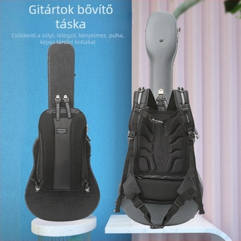 Gitár bővítéses táska — külső Oxford vászon, bélés poliészter, görbült vállpánt, gerincvédelem és terheléscsökkentés