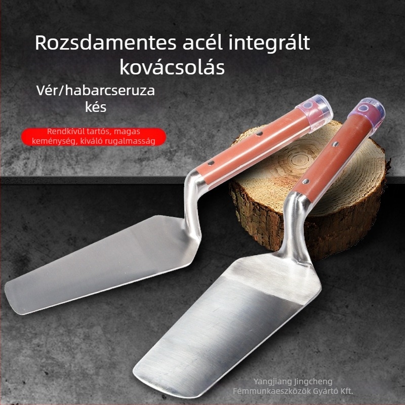 Jianpai rozsdamentes acélból készült integrált vakoló- és falazókészlet, spatula habarcs és kaparó kiegészítőkkel — vakoláshoz és falfinisítéshez