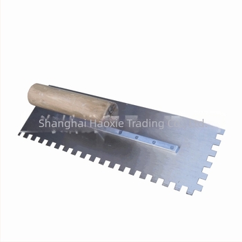 Square-toothed trowel; tile knife; putty knife; serrated scraper; caulking knife