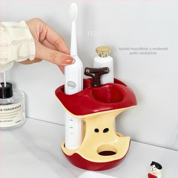 Jane műanyag fogkefetartó – tárolás, testreszabható szerelés