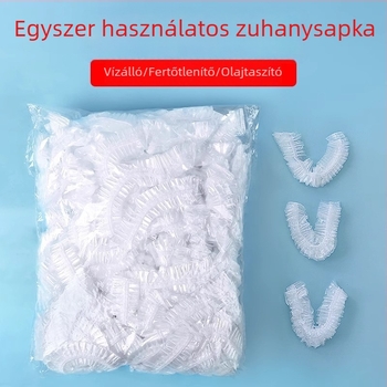 Egyszer használatos zuhany sapka felnőtteknek – vízálló PE anyagból, fürdéshez, hajfestéshez és konyhai olajfüst elleni védelem