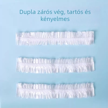 Egyszer használatos zuhany sapka felnőtteknek – vízálló PE anyagból, fürdéshez, hajfestéshez és konyhai olajfüst elleni védelem