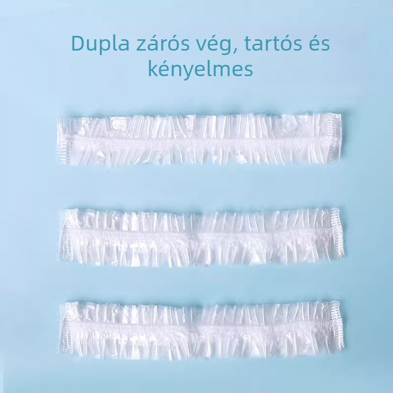 Egyszer használatos zuhany sapka felnőtteknek – vízálló PE anyagból, fürdéshez, hajfestéshez és konyhai olajfüst elleni védelem