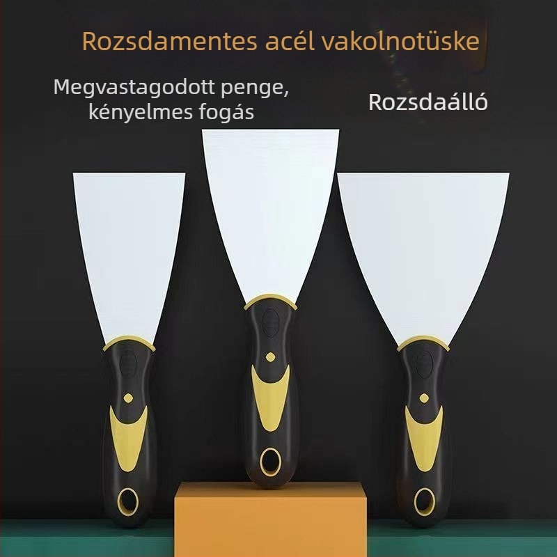 Glettkés lapos pengével, műanyag fogantyú, tükrös felület, magas szilárdság