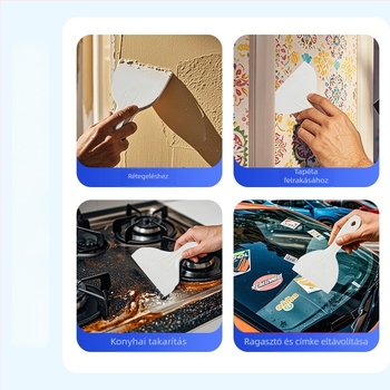 Műanyag glettelő spatula, lapos penge típusú, Penghui márka, a falról történő festék eltávolítására