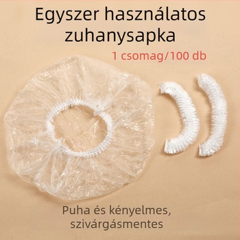Egyszer használatos zuhanysapka felnőtteknek, vastagított PE hajkezelő sapka festéshez, vízálló, egyszer használatos