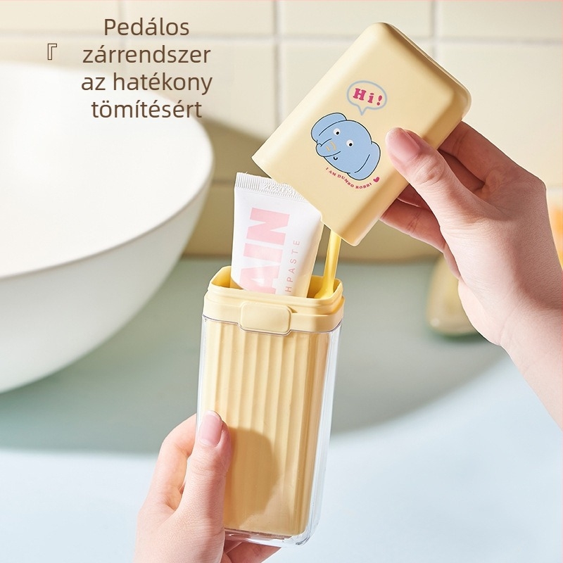 Dumbo mintázatú fogkefetartó — Hordozható műanyag utazó készlet