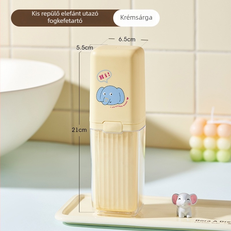 Dumbo mintázatú fogkefetartó — Hordozható műanyag utazó készlet