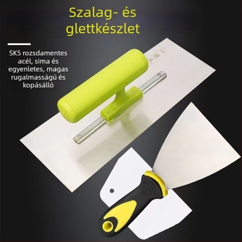Rozsdamentes acél glettelő kés vakoláshoz és cementezéshez