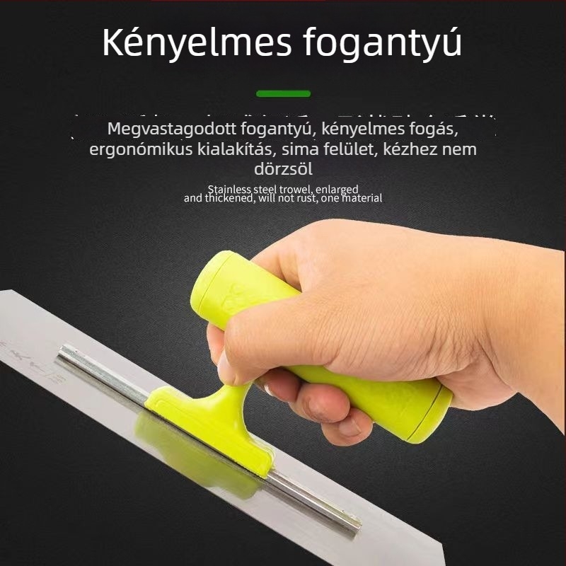 Rozsdamentes acél glettelő kés vakoláshoz és cementezéshez