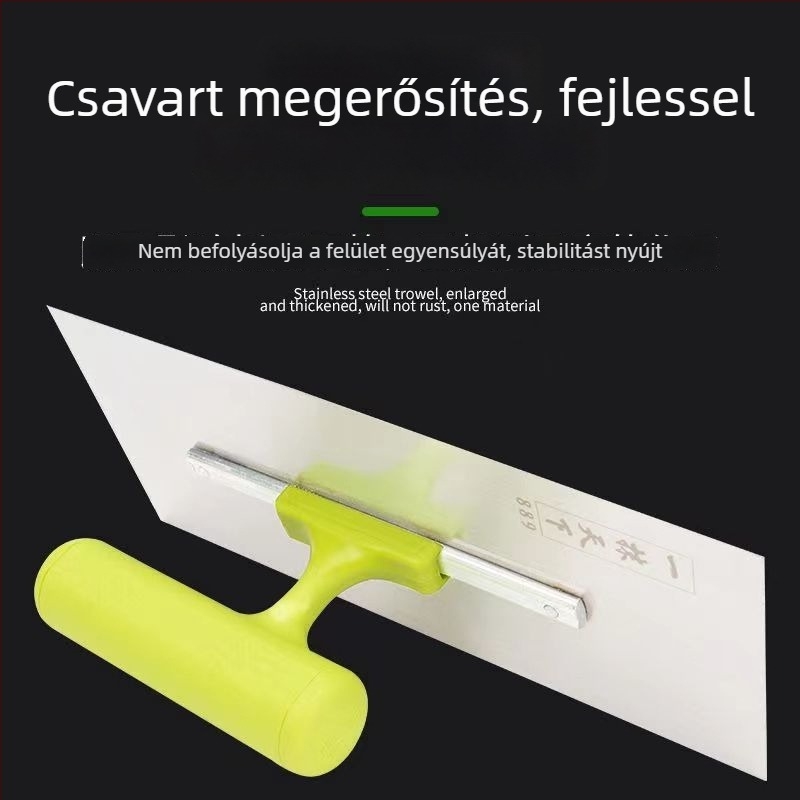 Rozsdamentes acél glettelő kés vakoláshoz és cementezéshez
