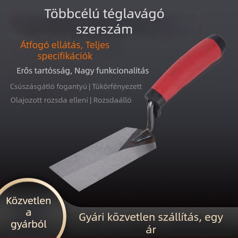 Glettvas sor műanyag fogantyúval, 50# acél pengével, tisztításra és glettelésre.