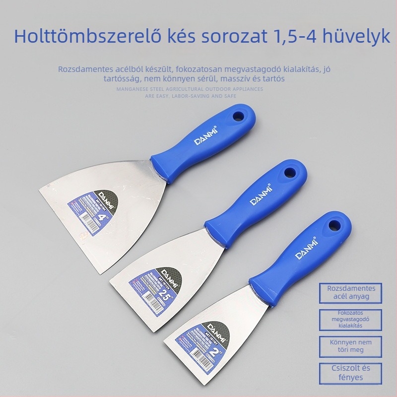 Műanyag fogantyújú glettelő kés – dekorációs és építkezési feladatokra