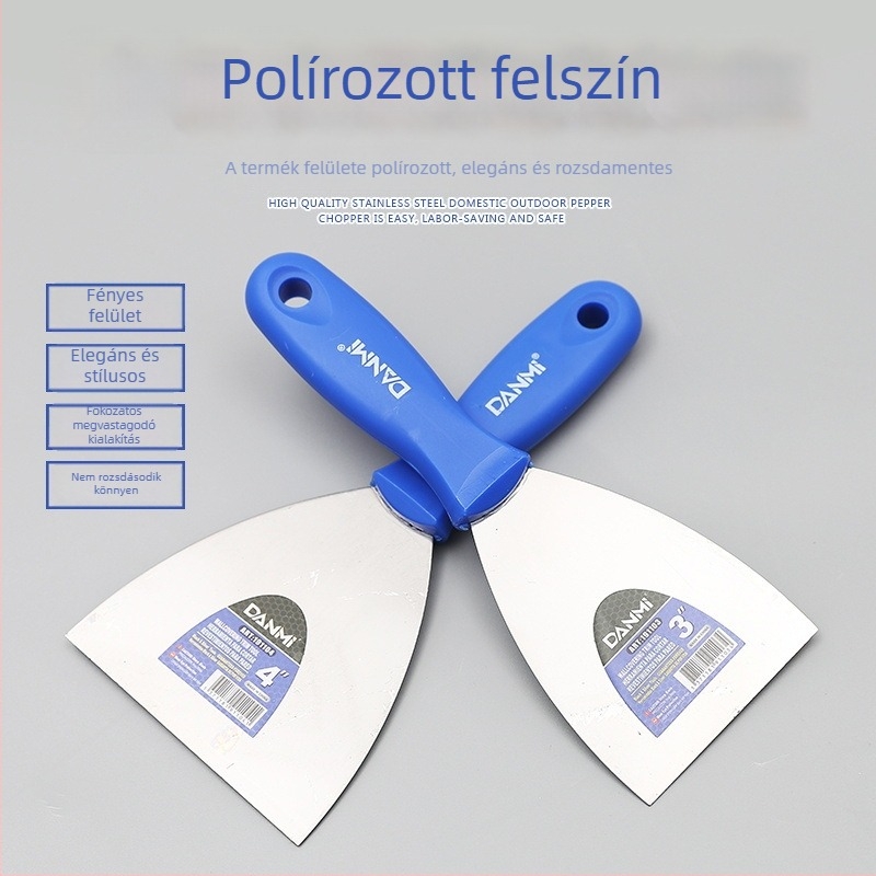 Műanyag fogantyújú glettelő kés – dekorációs és építkezési feladatokra