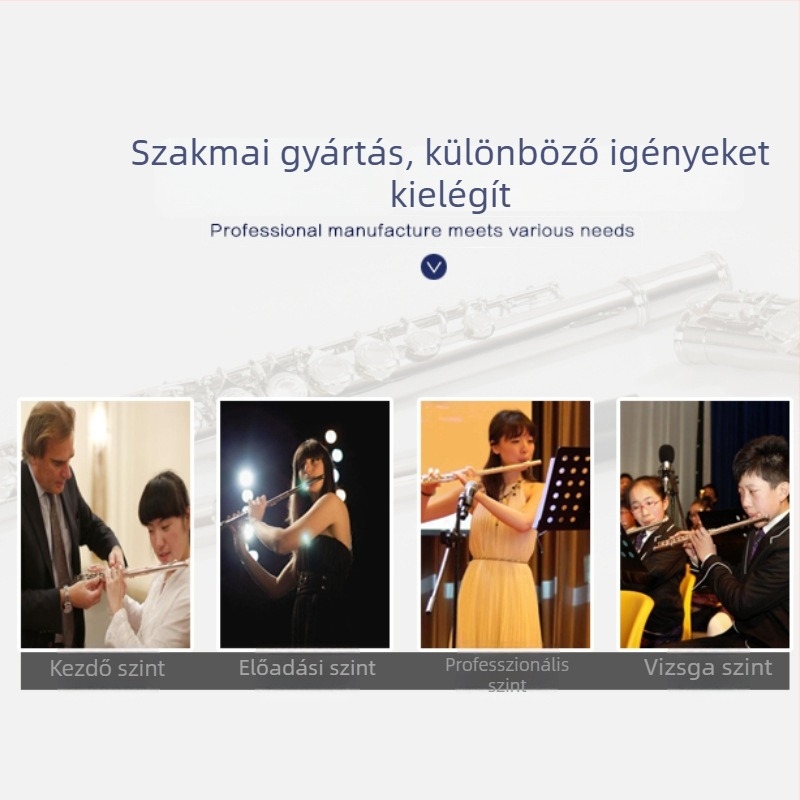 Jinxin fuvola, FL-16CN modell, rézötvözet anyag, hangnem C