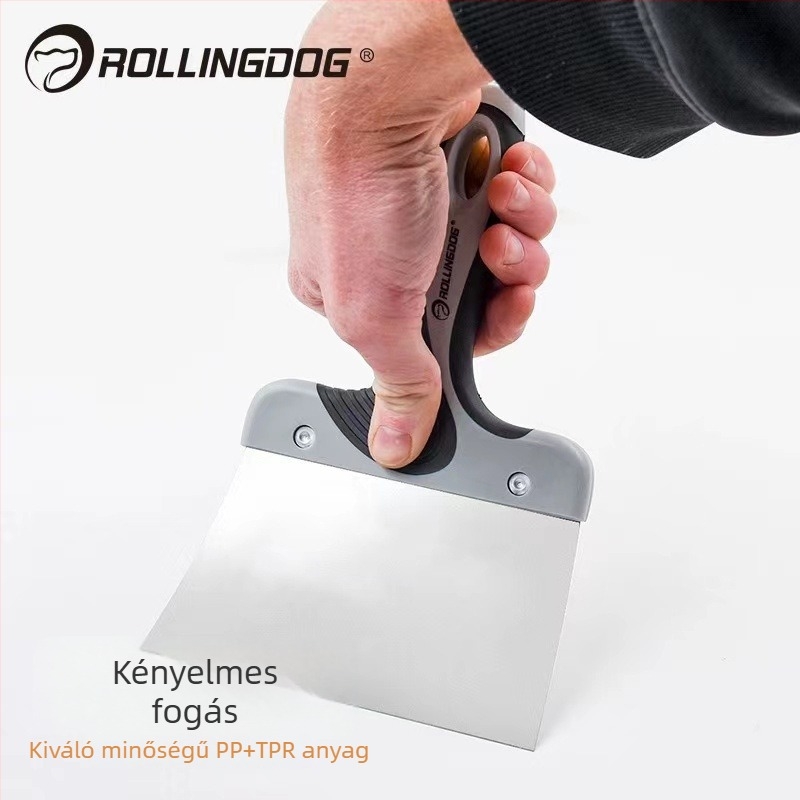 Rolling Dog rozsdamentes acél glettelő kés – sík pengéjű falak festék eltávolítására