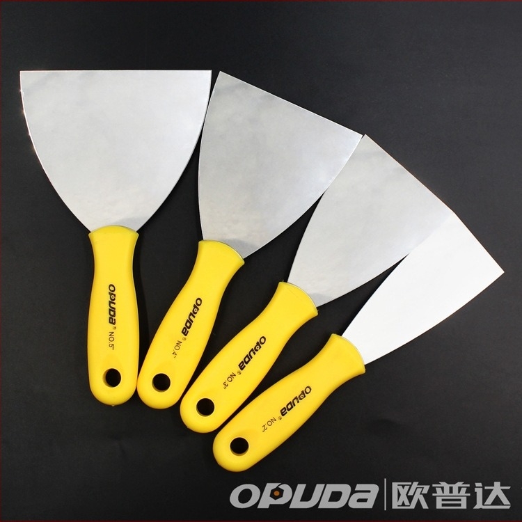 Glettelő kés műanyag fogantyúval, 45# acél penge, többfunkciós tisztító eszköz