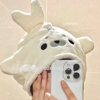 Yike korall plüss hajszárító sapka, testreszabható, 50–79 g