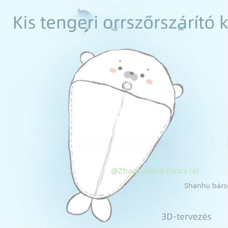 Yike korall plüss hajszárító sapka, testreszabható, 50–79 g