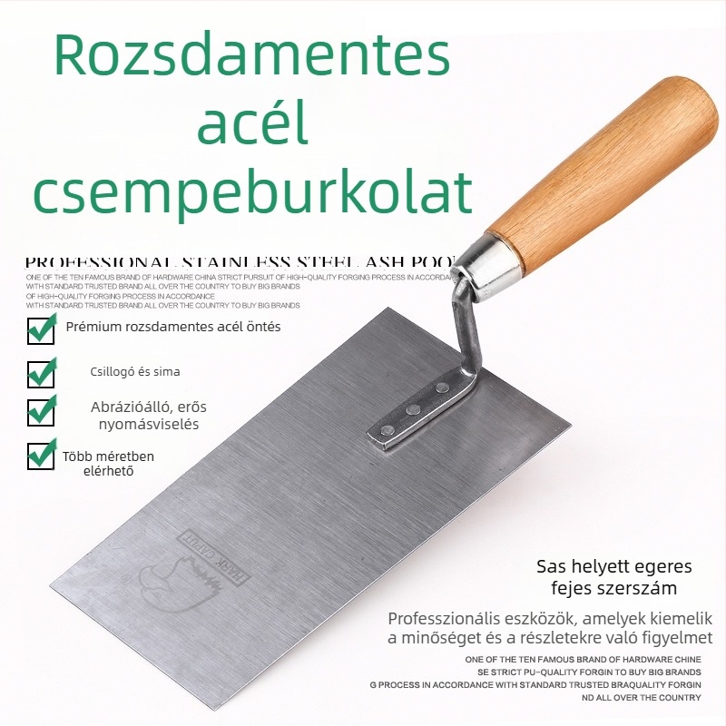 Eagle-Head simítókanál vakoláshoz és csempézéshez, sokoldalú falazó eszköz fogazott pengével