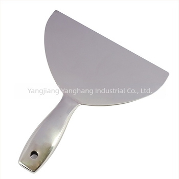 Rozsdamentes acélból készült glettelő kés egybeépített üreges nyéllel, test 201-es acélból, műanyag nyél, háztartási használatra