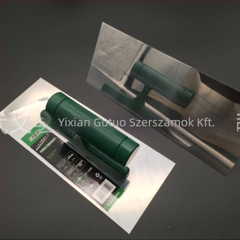 Gutuo glettelőkanál – rozsdamentes acél penge, műanyag nyél – építőipari dekorációhoz és falak kiegyenlítéséhez