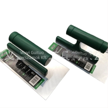 Gutuo glettelőkanál – rozsdamentes acél penge, műanyag nyél – építőipari dekorációhoz és falak kiegyenlítéséhez