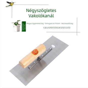 Vakolókanál vakoláshoz — 65# mangánacél, téglalap alakú, kopásálló