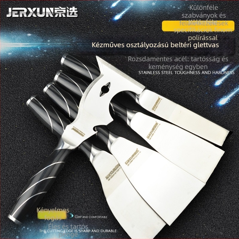 JERXUN rozsdamentes acél, vastagított test, multifunkcionális glettelő kés, kaparó és glettvas